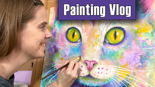 Cat Painting Vlog - Creating Art with Meaning + Honoring Karma Kitty