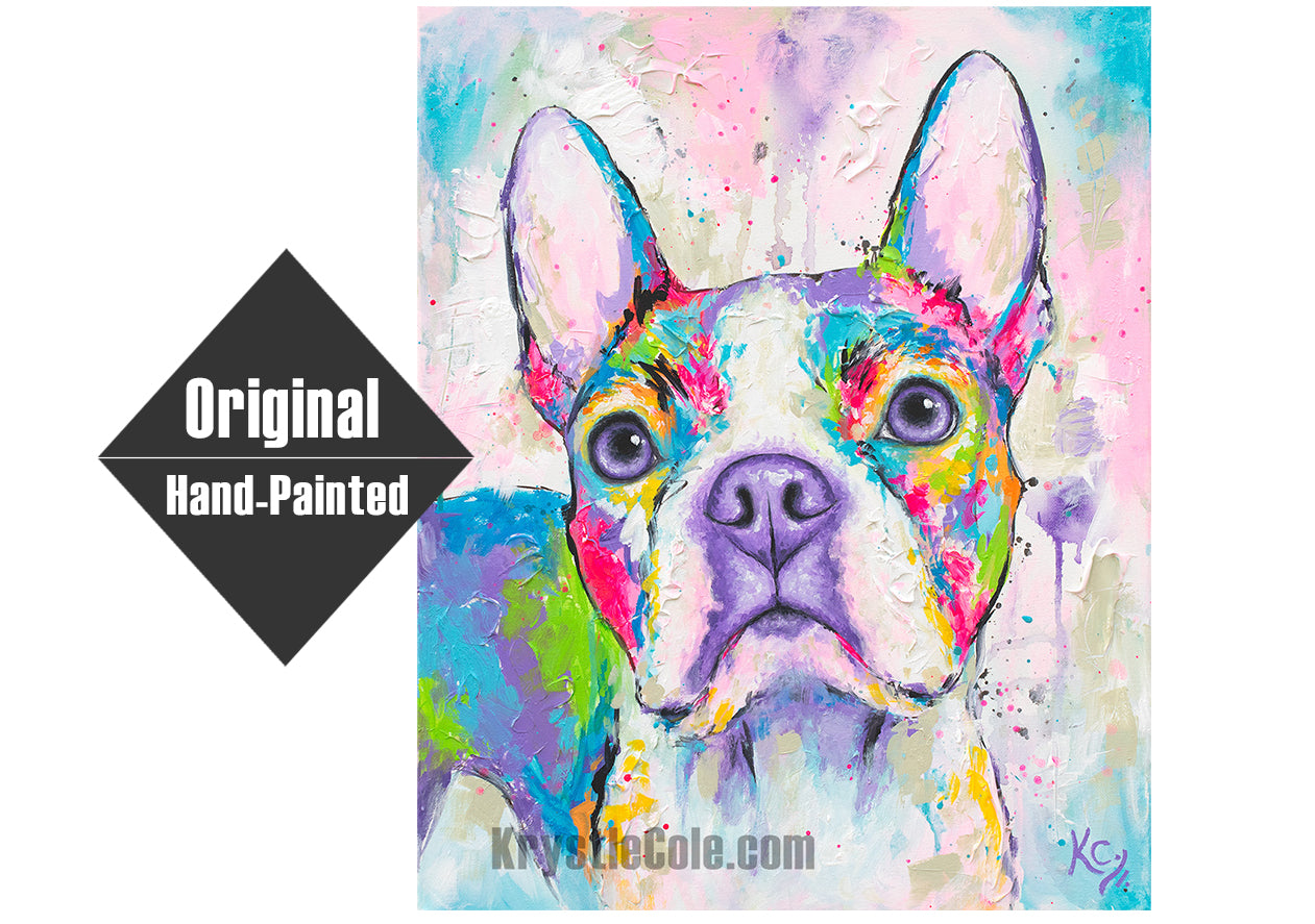 Boston Terrier Painting - 16x20"