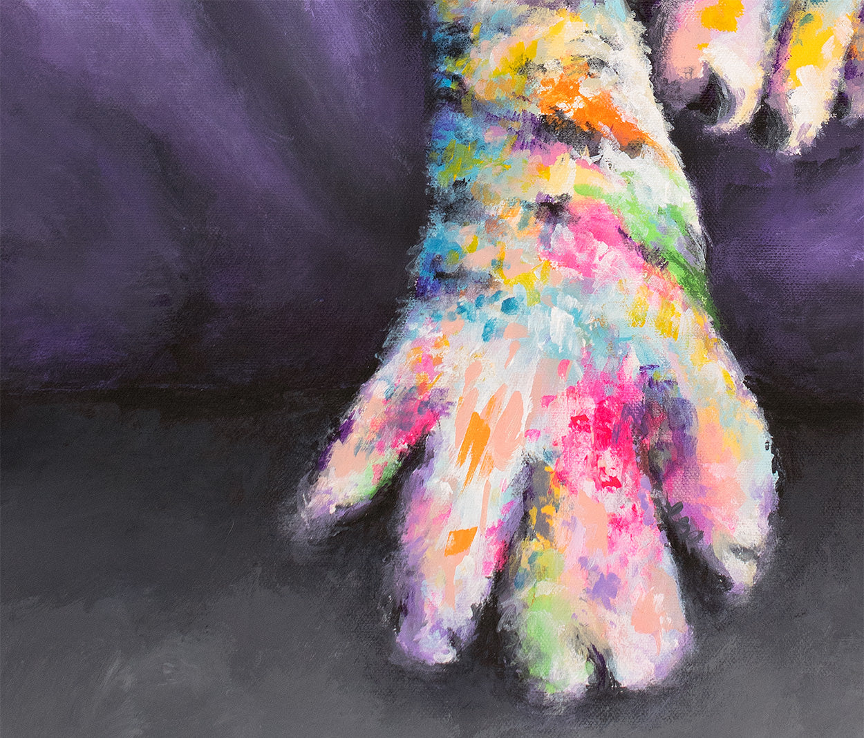 Cat Art Print - Bow and Kiss My Paw