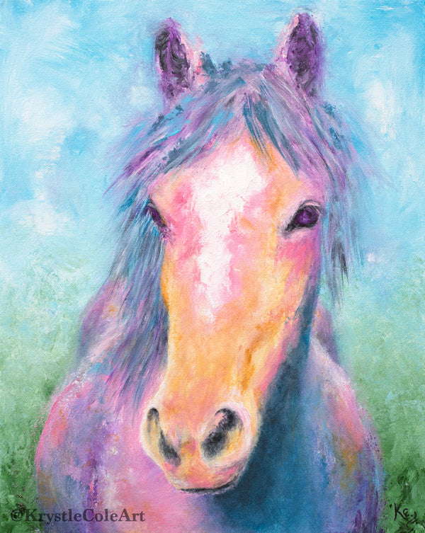 Rainbow Horse Art Print