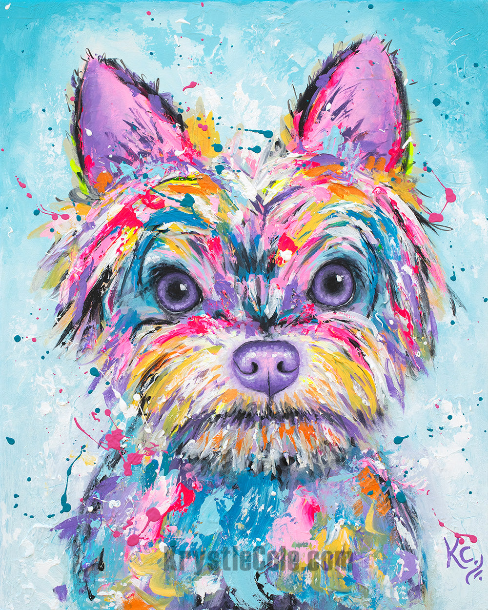 Yorkie Playtime Art Print