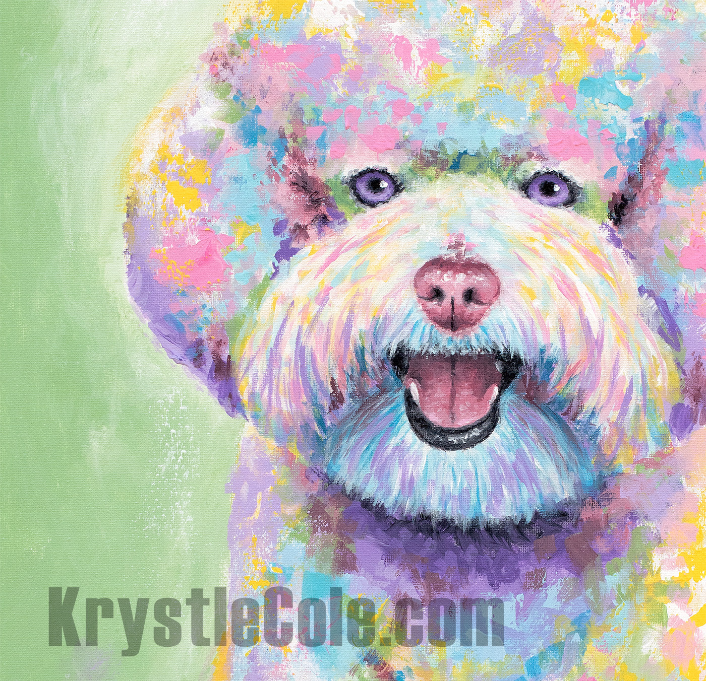 Bichon Frise Dog Painting - 18x22"