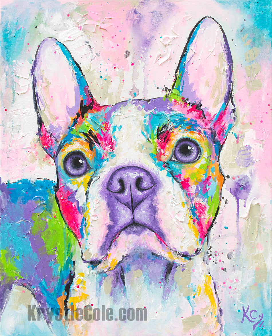 Boston Terrier Print - The Watchful Gaze