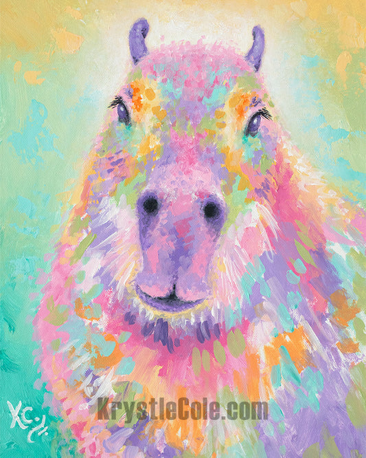 Soul Spirit Capybara Art Print