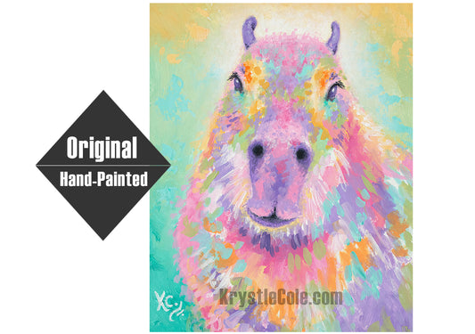 Soul Spirit Capybara Painting - 11x14"