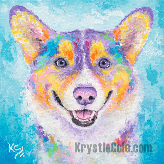 Corgi Art Print - Corgi Smile