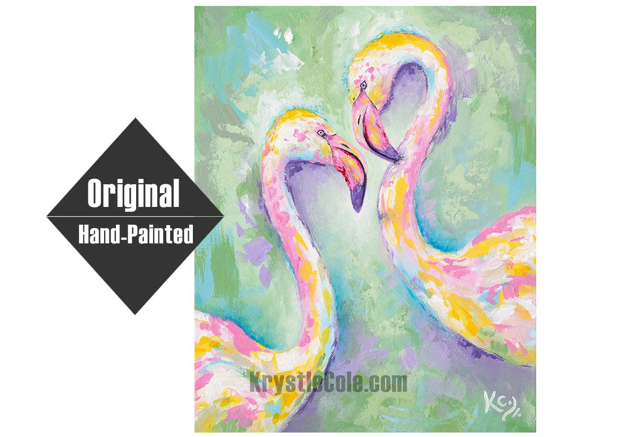 Flamingo Vibes Painting - 11x14"