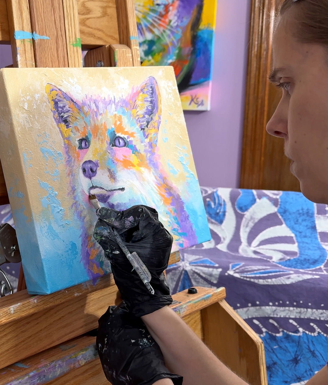 Backyard Fox Painting - 11x14"