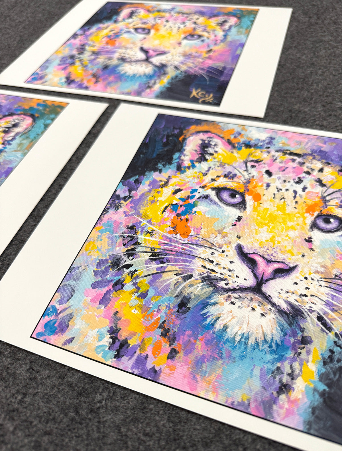 Rainbow Snow Leopard Art Print
