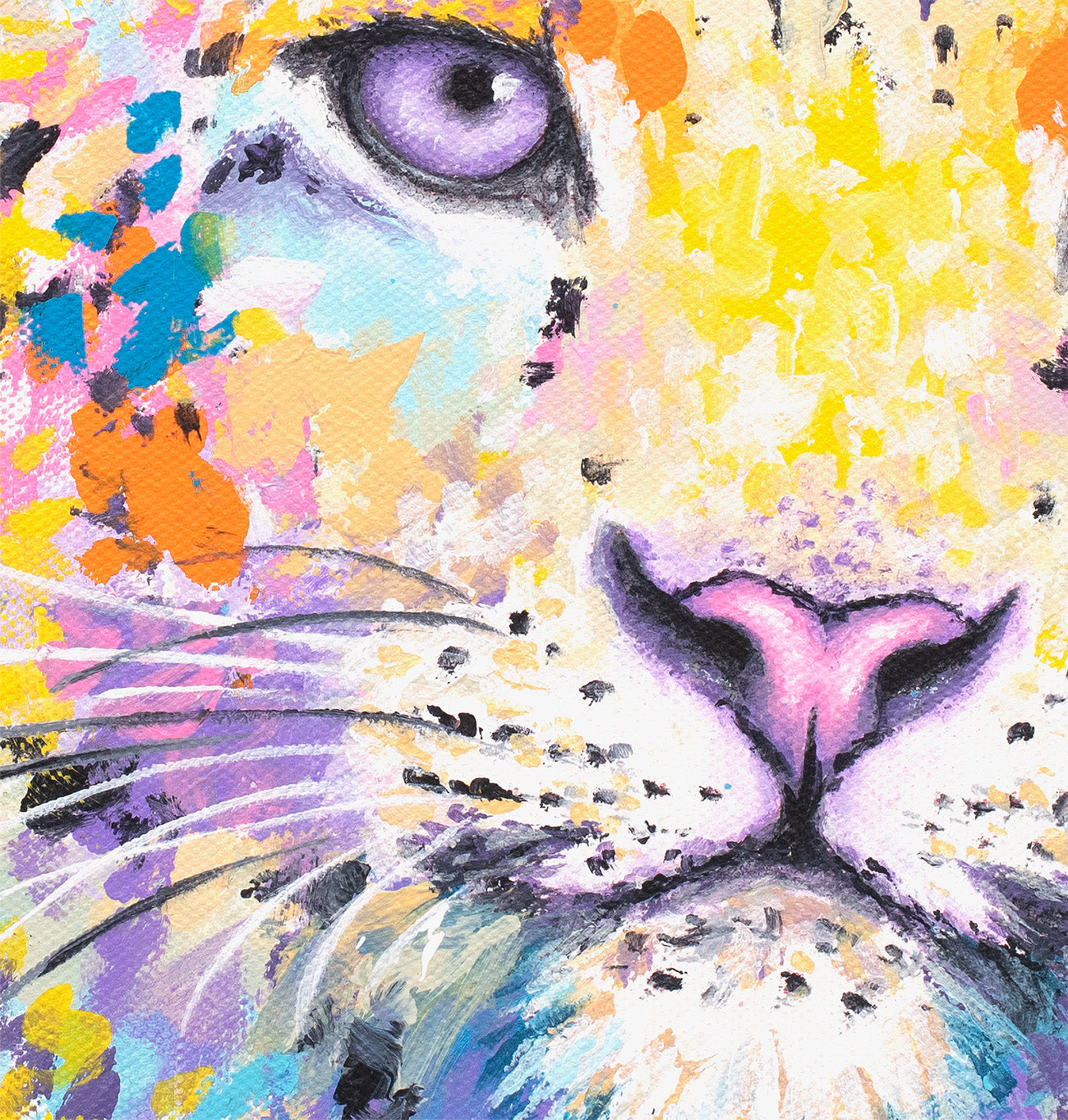 Rainbow Snow Leopard Art Print