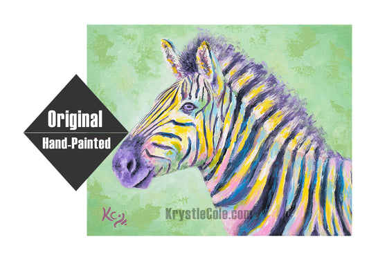 Zebra Love Painting - 11x14"