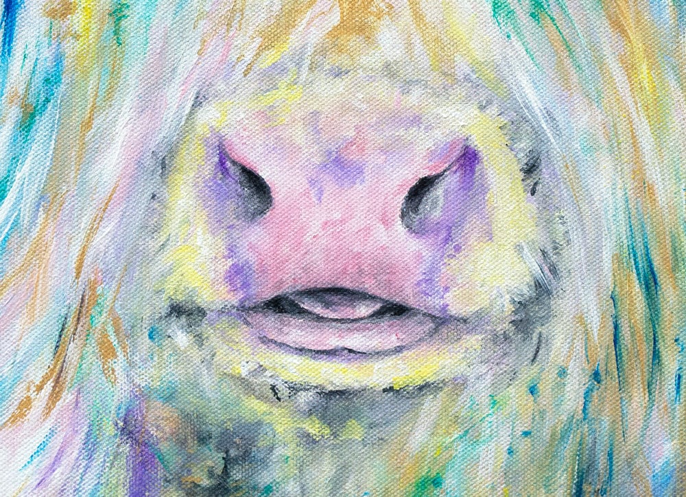 Highland Cow Painting - 16x20"