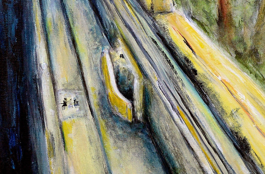 Tabby Cat Painting - Cat Art Print on CANVAS or PAPER by Krystle Cole