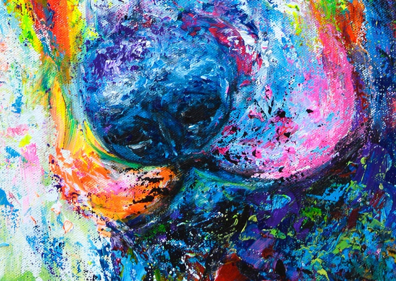 Labrador Art on CANVAS or PAPER - Abstract Labrador Retriever Print of a Black Lab, Yellow Lab, or Chocolate Lab. Artwork by Krystle Cole