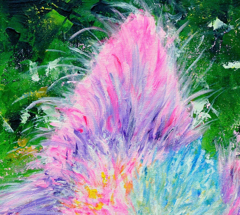 Pink Dog Painting - Papillon Art, Pomeranian Art, Pom Gifts. Print on CANVAS or PAPER