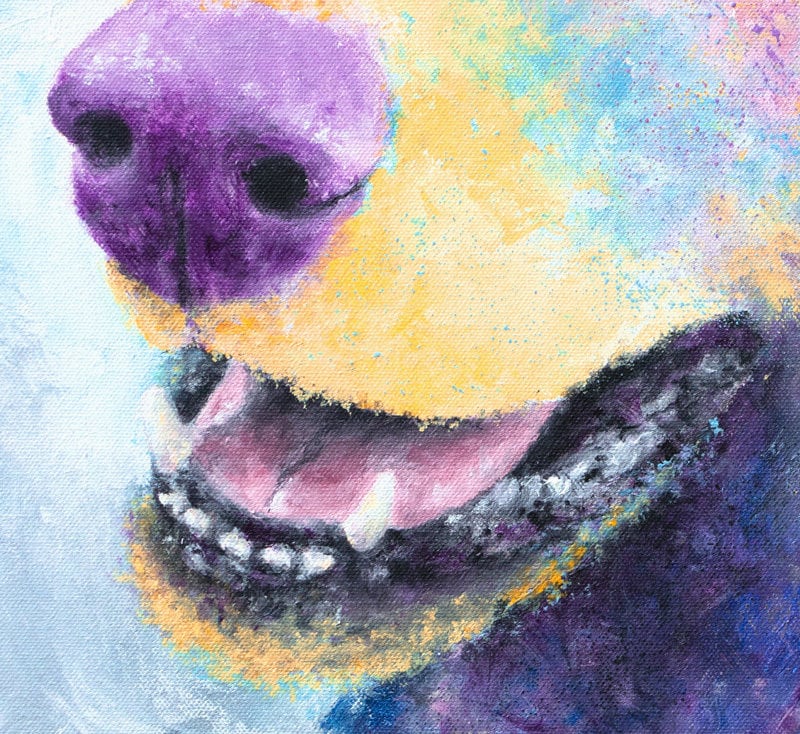 Labrador Retriever Art Print on Paper or Canvas of Lab Dog Painting by Krystle Cole