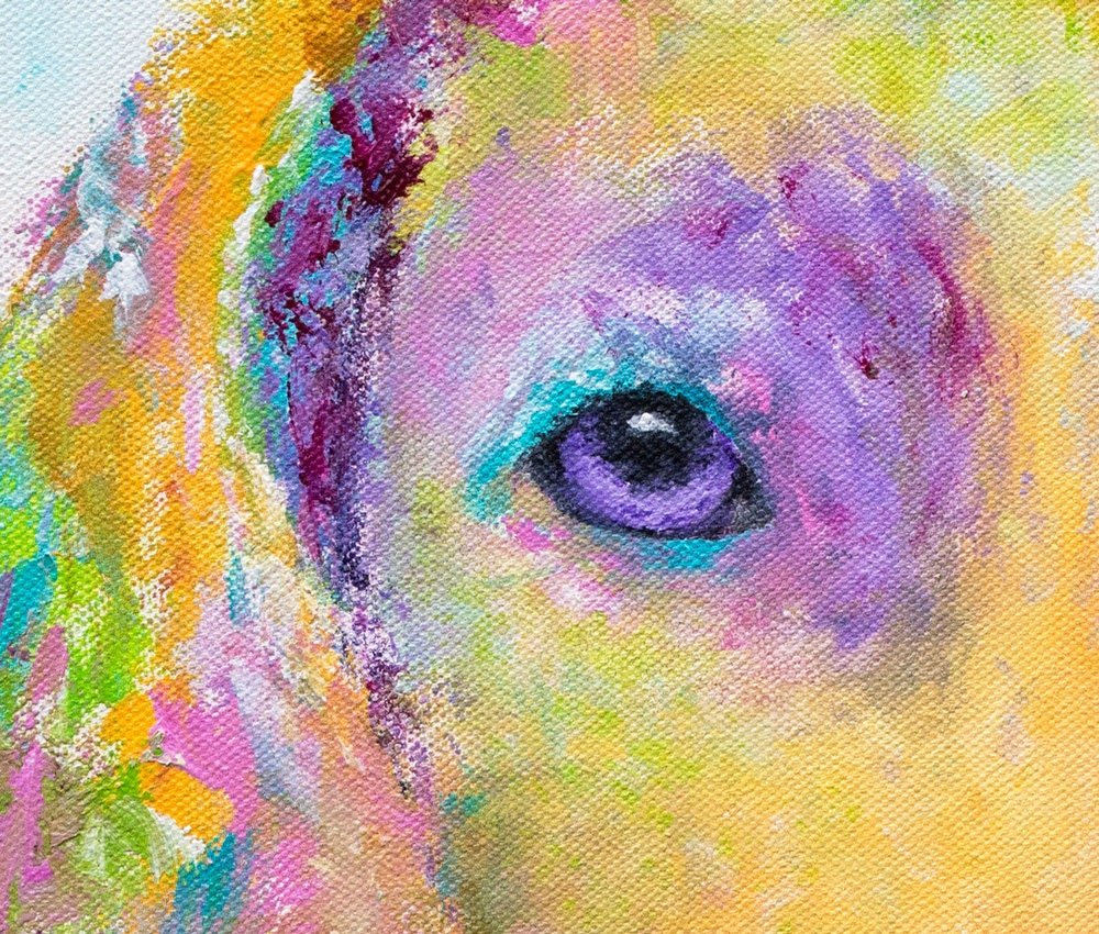 Weimaraner Art - Weimaraner Gifts. Weimaraner Print on PAPER or CANVAS of Painting by Krystle Cole
