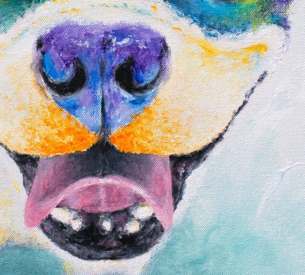 Boston Terrier Art - Boston Terrier Print. Boston Terrier Painting. Print on PAPER or CANVAS by Krystle Cole