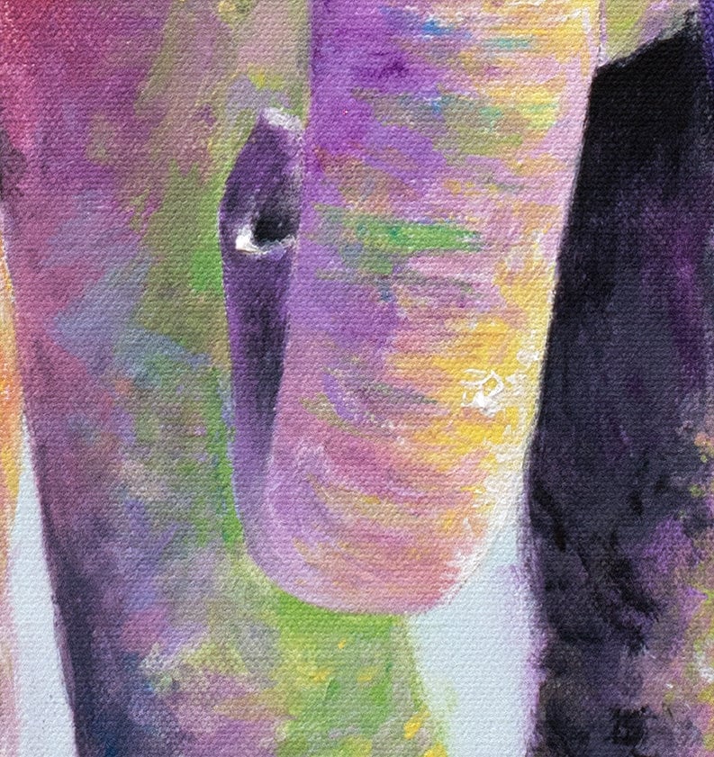 Elephant Painting - Elephant Gifts. Elephant Artwork. Print on CANVAS or PAPER