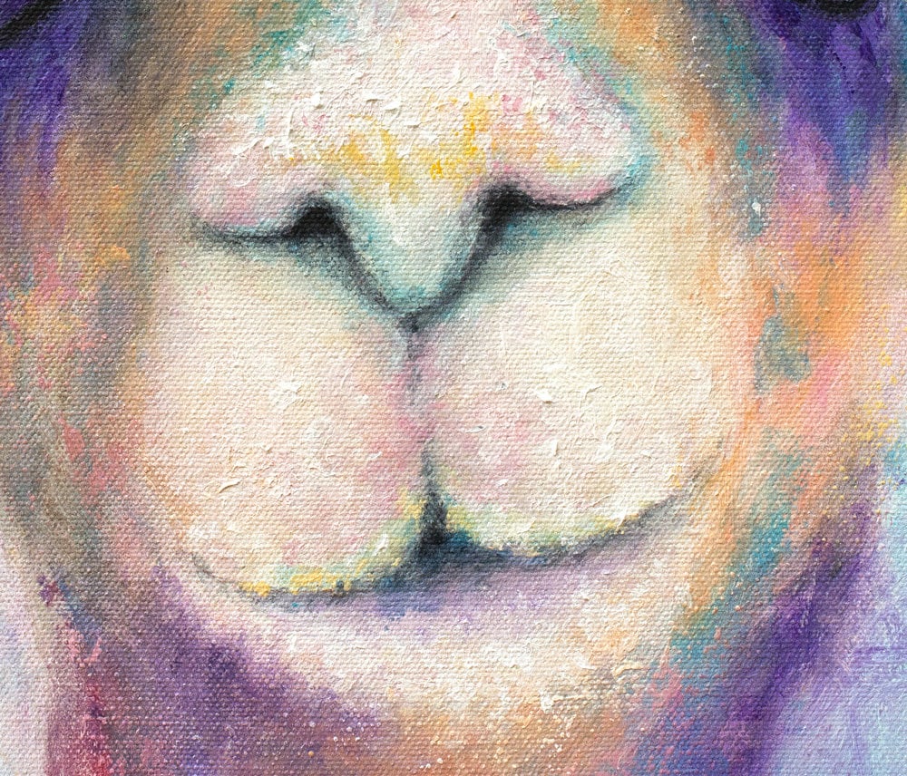 Pink Llama Art - Alpaca Art. Llama Painting. Alpaca Print on CANVAS or PAPER by Krystle Cole