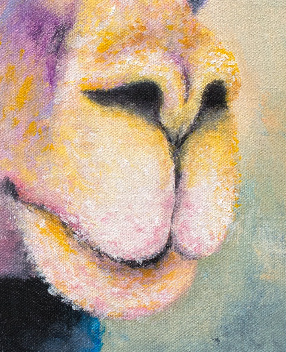 Llama Print - Llama Gifts. Blue Llama Art. Llama Painting. Print on CANVAS or PAPER by Krystle Cole