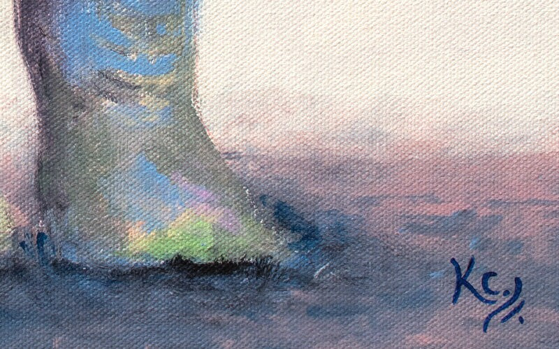 Rhino Art - Rhinoceros Print on CANVAS or PAPER. Pastel Animal Painting by Krystle Cole