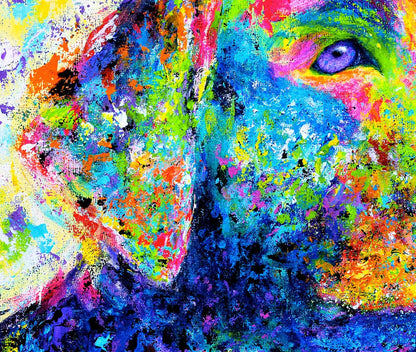 Labrador Retriever Art Print on Paper or Canvas of Lab Dog Painting "Perseverance of Wanda" by Krystle Cole