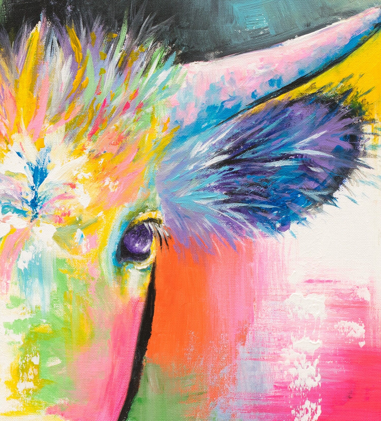 Psychedelic Cow Painting - 24x30"