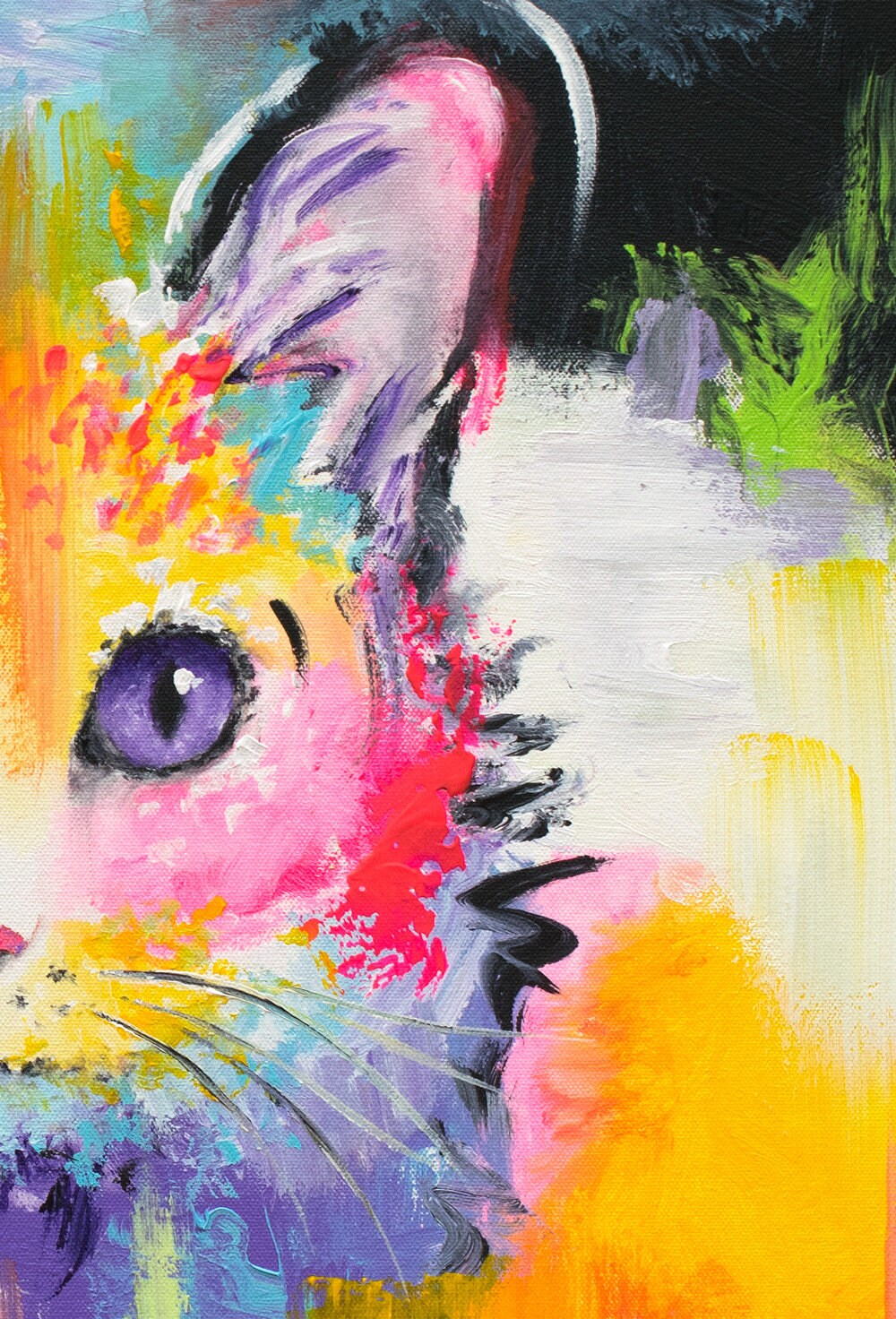 Meow Cat Painting - 24x24"