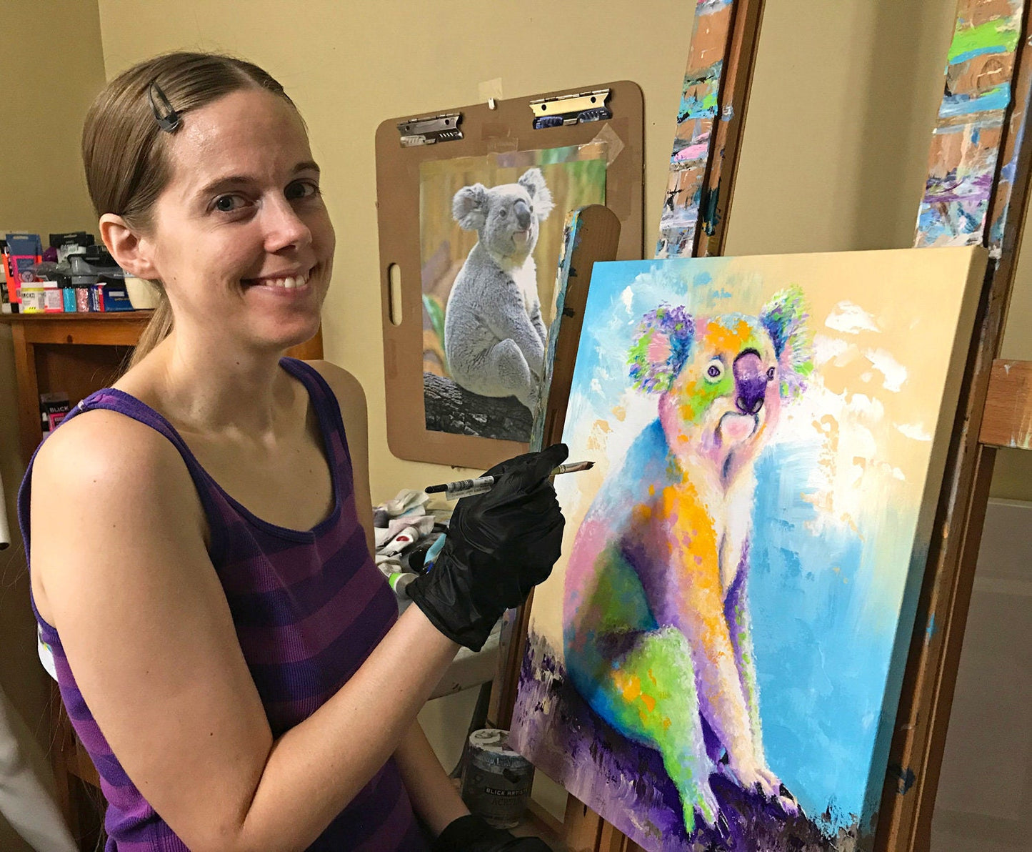 Koala Art - Koala Print. Koala Gifts. Koala Painting. Print on CANVAS or PAPER by Krystle Cole