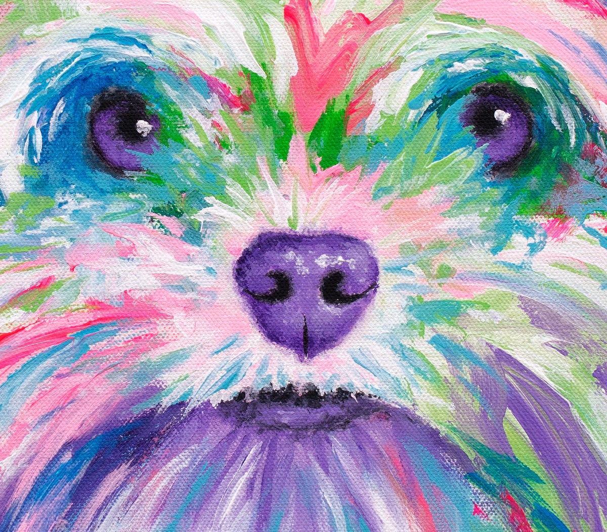 Yorkie Painting - Daisy - 16x16"