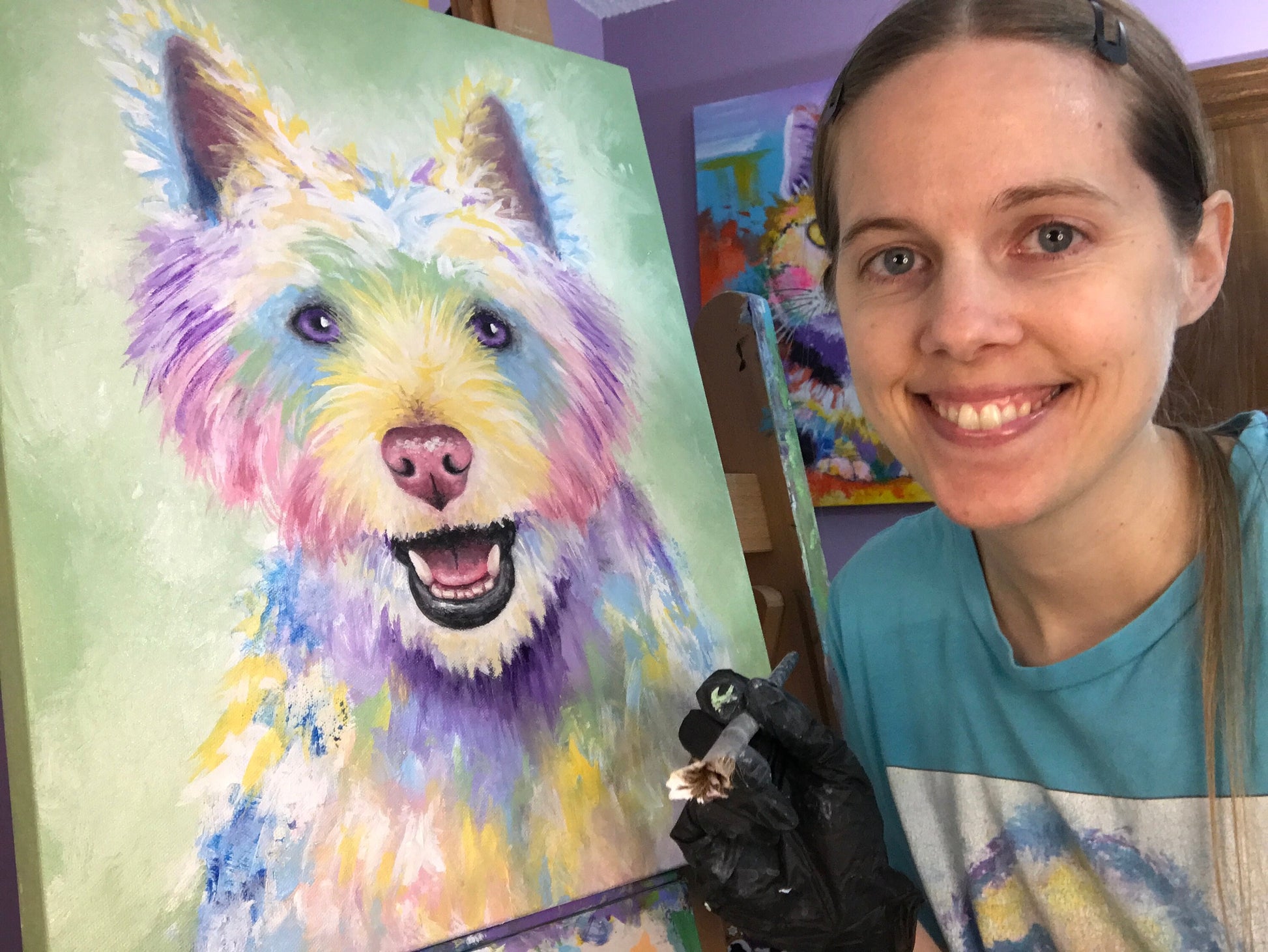 Westie / West Highland Terrier Dog Painting - 16x20"