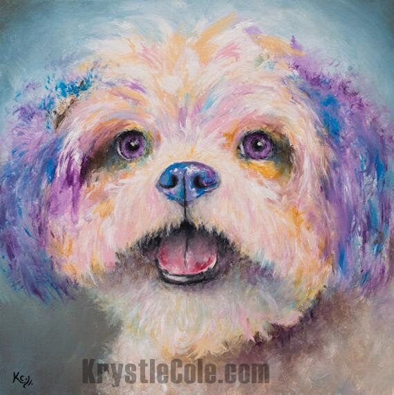 Shih Tzu Painting - 24x24"
