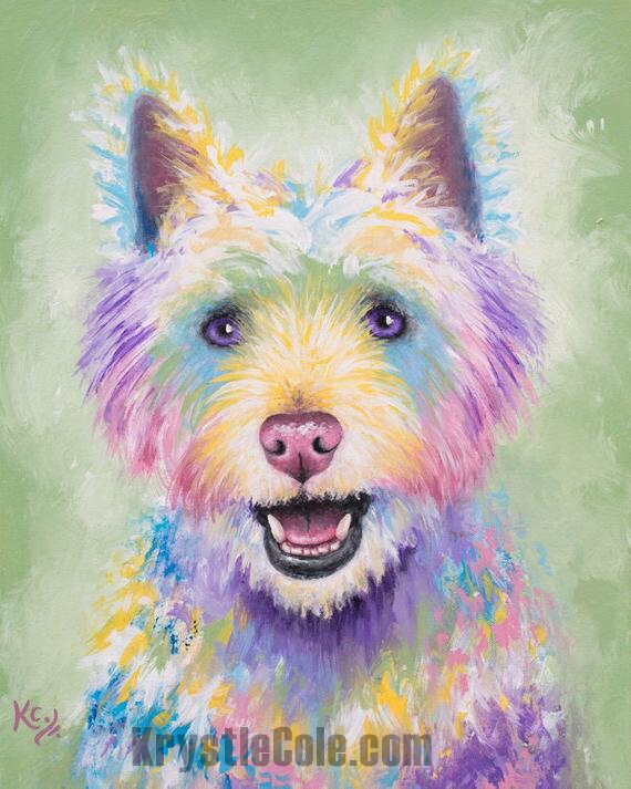 Westie / West Highland Terrier Dog Painting - 16x20"