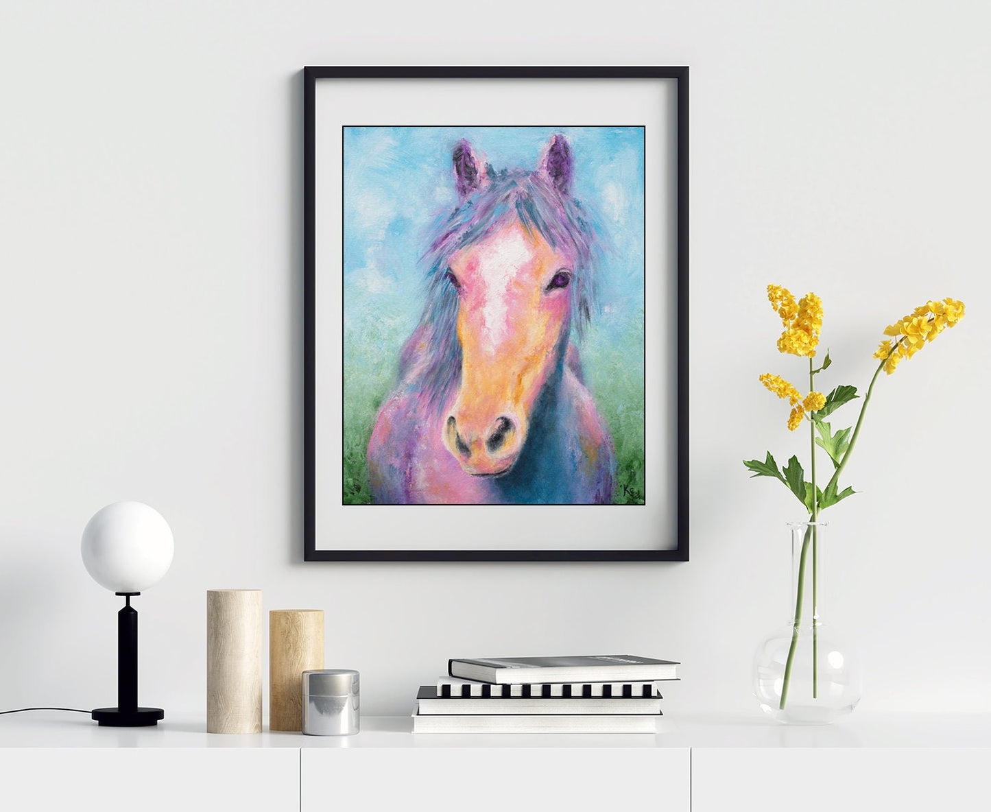 Horse Art - Horse Painting. Horse Wall Decor. Horse Lover Gift. Print on CANVAS or PAPER by Krystle Cole