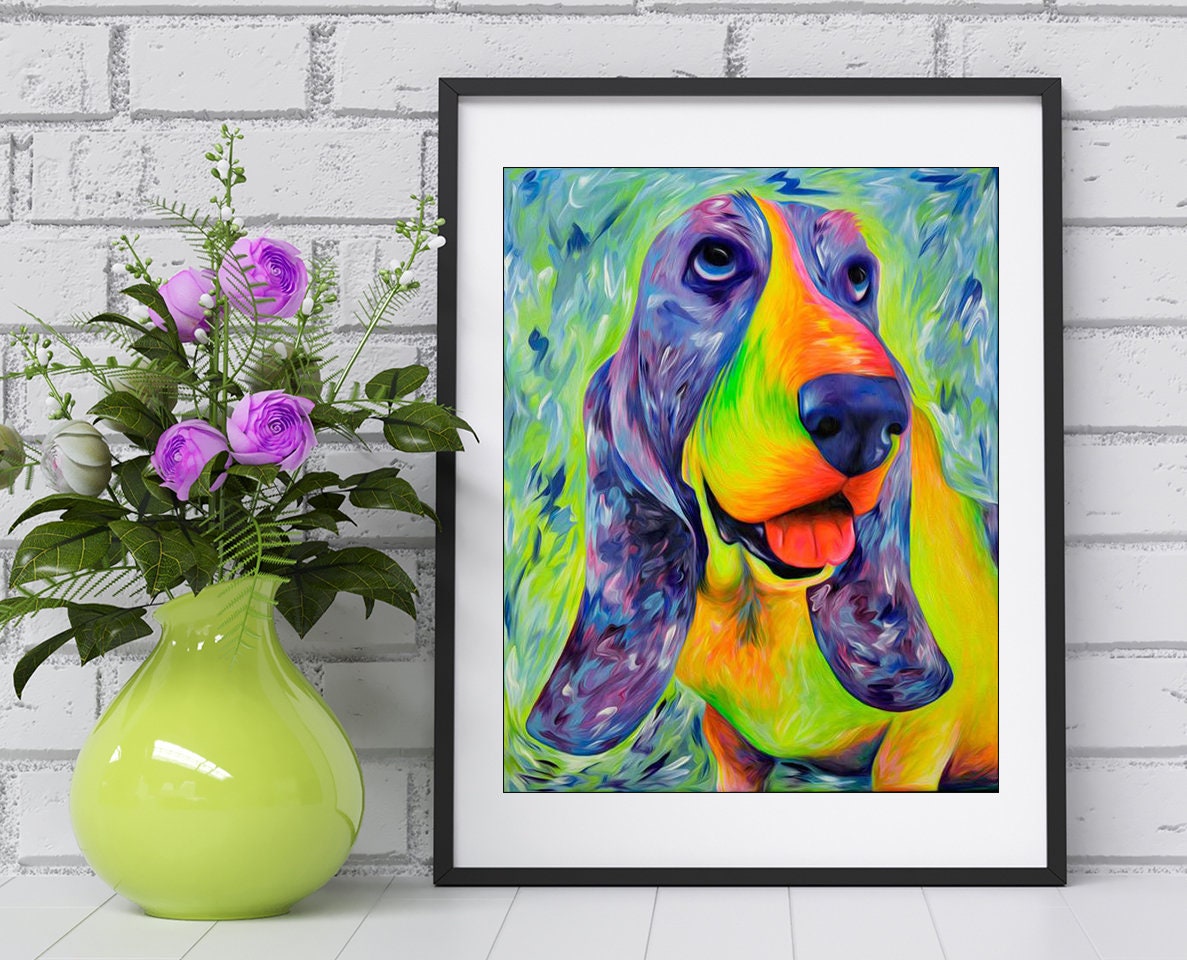 Basset Hound Print - Daisy Mable