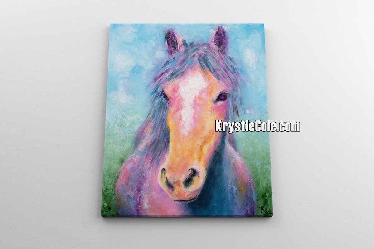 Horse Art - Horse Painting. Horse Wall Decor. Horse Lover Gift. Print on CANVAS or PAPER by Krystle Cole