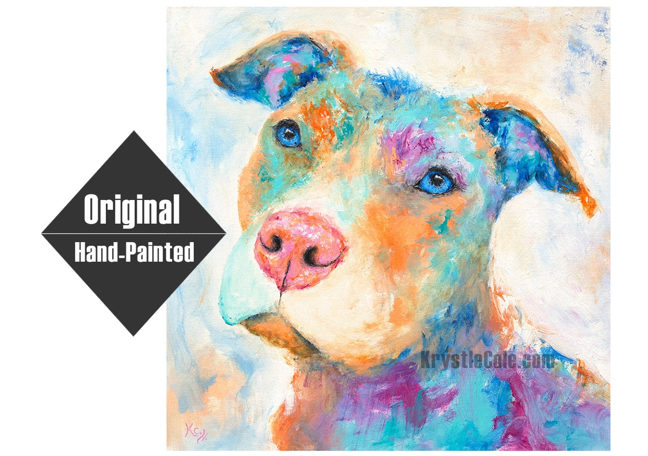 Pit Bull Painting - 24x24"