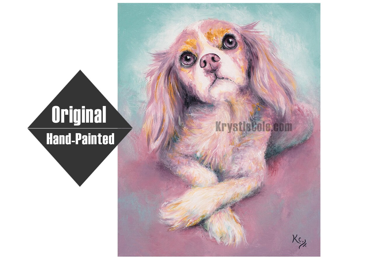Cavalier King Charles Spaniel Charlotte Painting - 16x20"