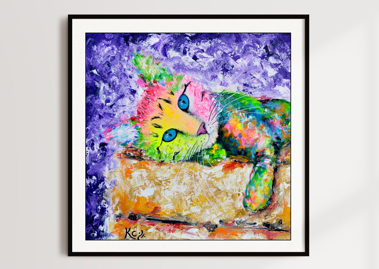 Tabby on a Box - Cat Print