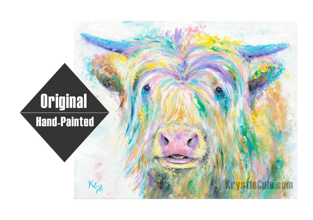 Highland Cow Painting - 16x20"