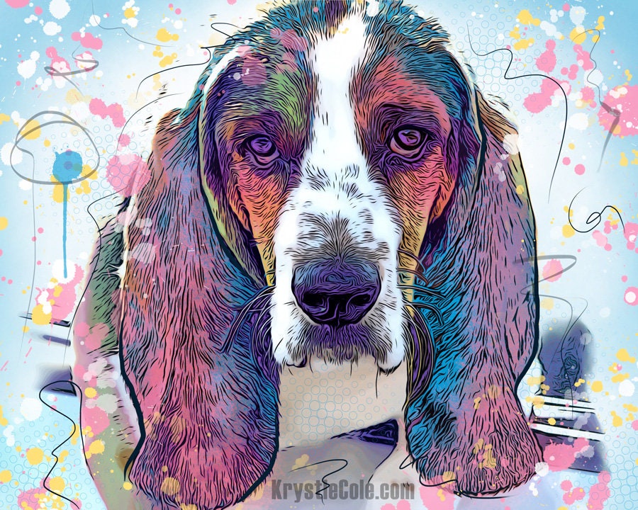 Basset hound wall art hotsell