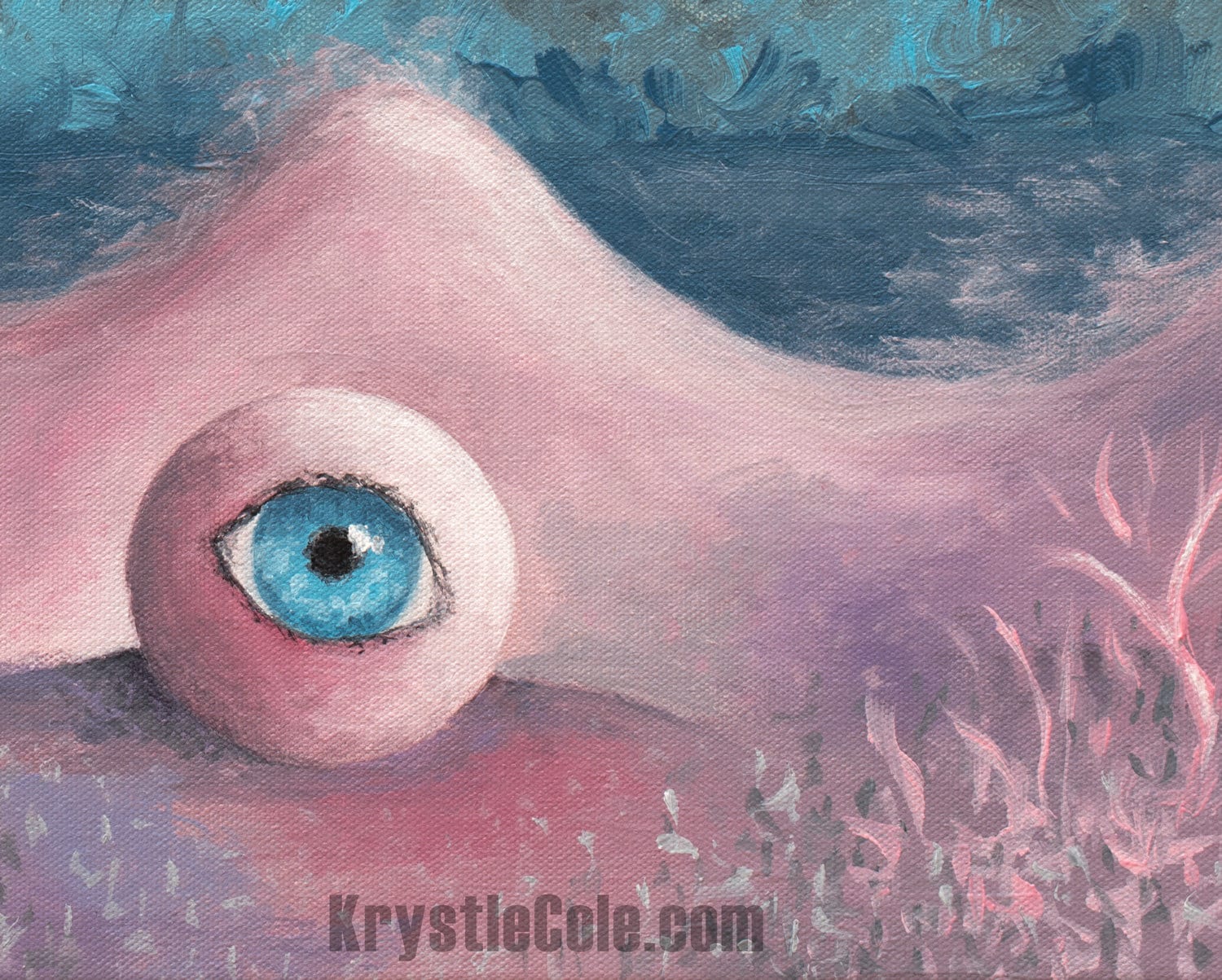 Surreal Space Trip Painting - 16x20"