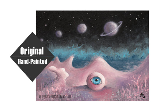 Surreal Space Trip Painting - 16x20"