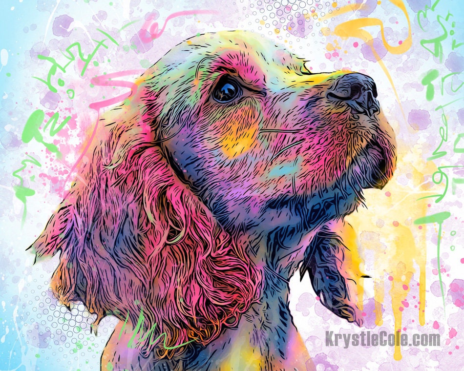 Cocker spaniel outlet art print