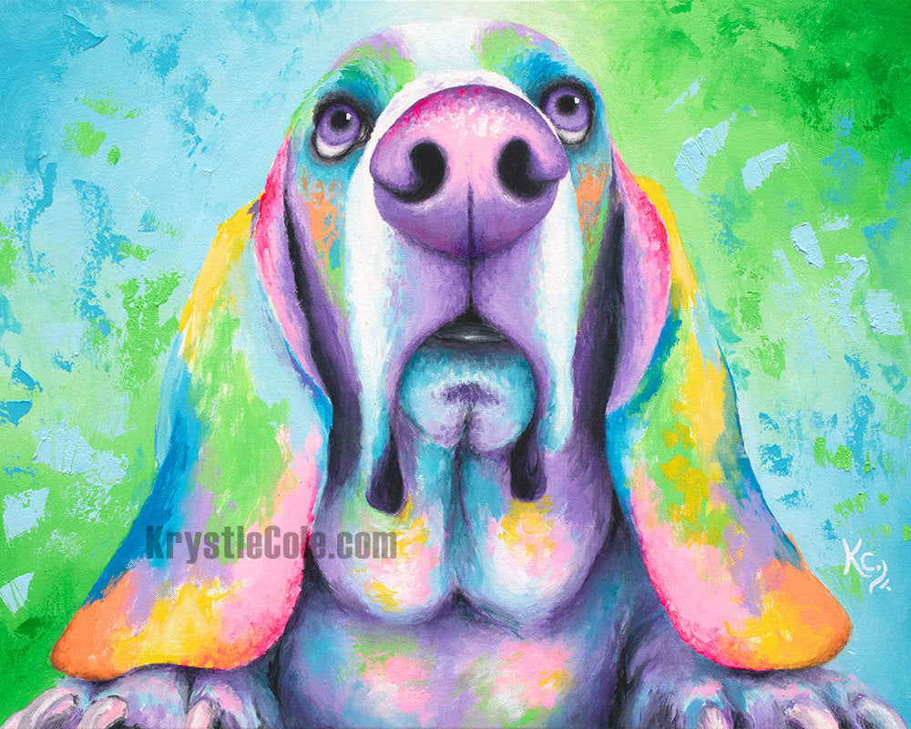 Basset Hound Painting - 22x28"