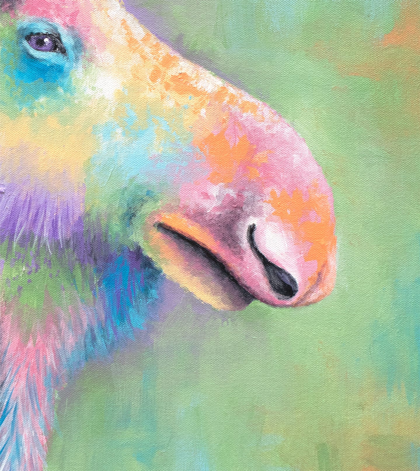 Pastel Moose Painting - 24x30"