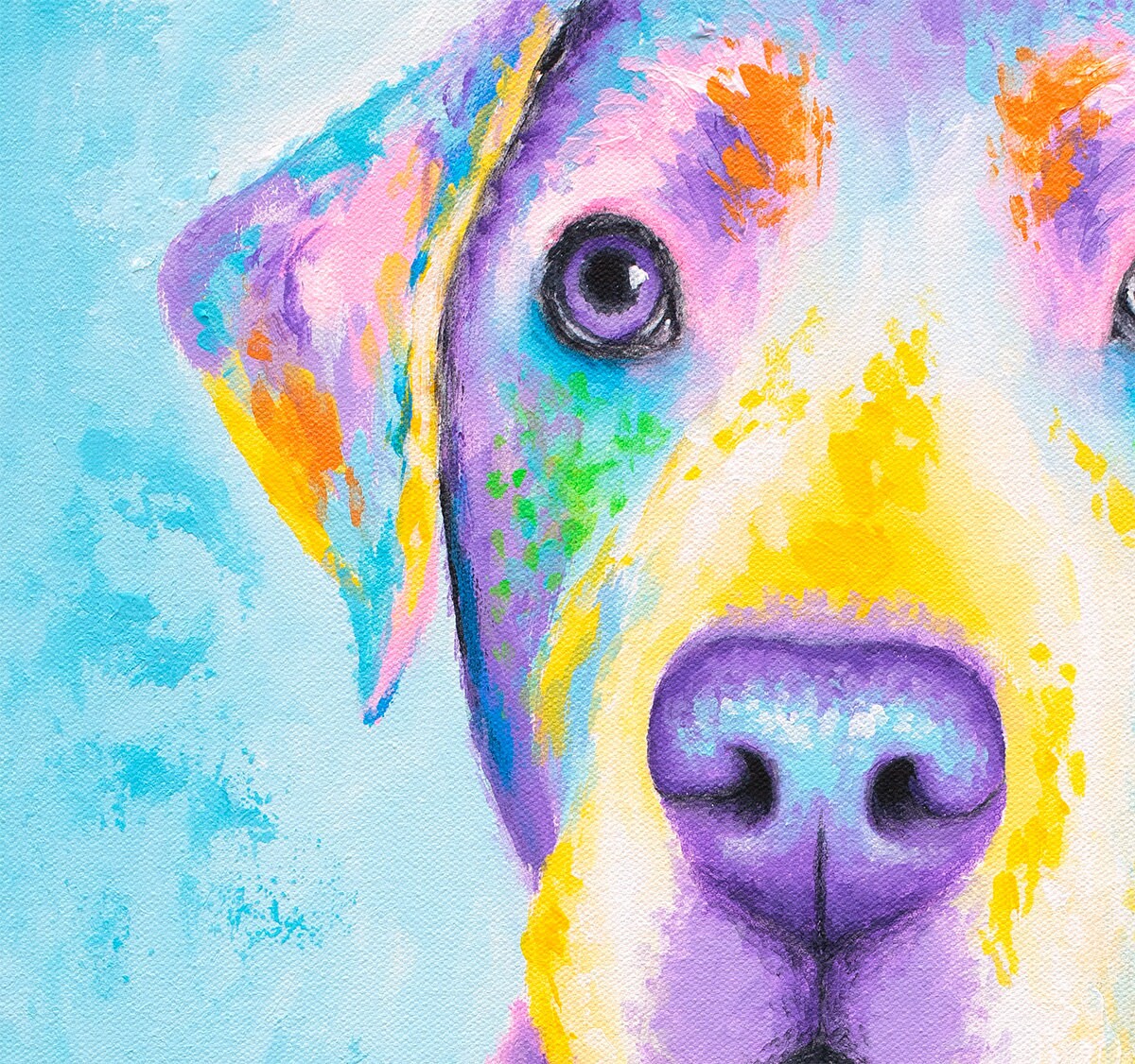 Labrador Retriever Art Print - Lab Dog Artwork on CANVAS or PAPER. Dog Lover Gift. Painting "Tika" by Krystle Cole