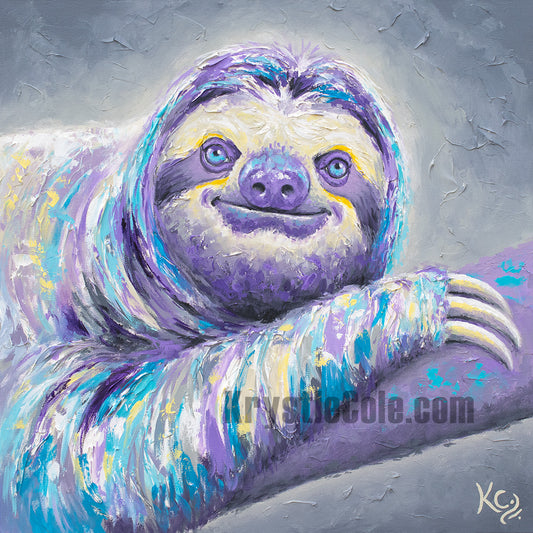 Sloth Art Print - A Little Sloth Energy