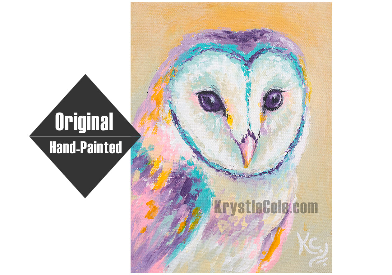 Barn Owl Painting - 6x8"